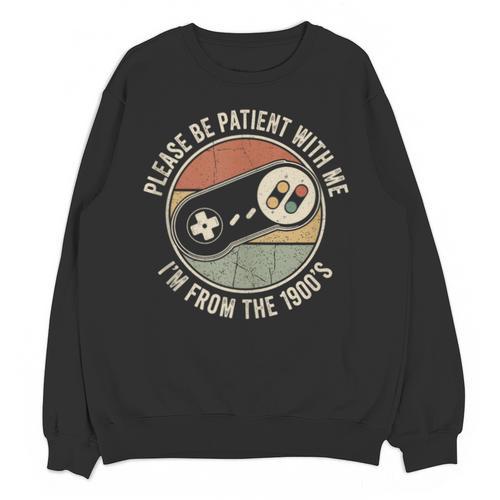 Please Be Patient With Me I'm From The 1900s Retro Gamer Unisex Sweatshirt - Figerry
