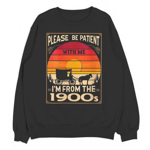 Please Be Patient I'm From The 1900s Sunset Vintage Wagon Unisex Sweatshirt - Figerry
