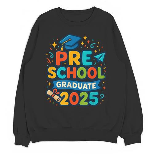 Preschool Graduation 2025 Pre-k Graduate Kids Boys Girls Unisex Sweatshirt - Best Gift Smart