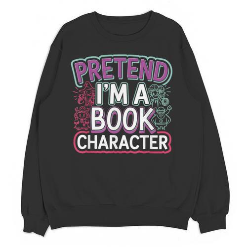 Pretend I'm A Book Character Reader Fan Cosplay Unisex Sweatshirt - Bookorys AU