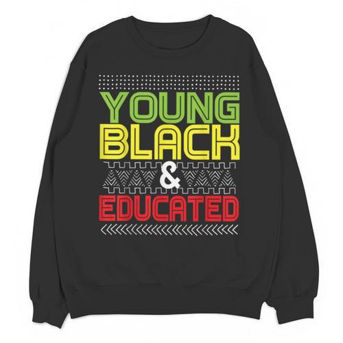 Proud African American Educated Graduation Unisex Sweatshirt - Best Gift Smart