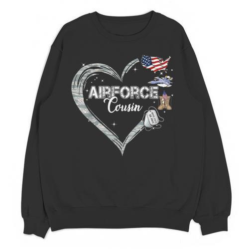 Proud Air Force Cousin Air Force Graduation Cousin USAF Unisex Sweatshirt - Best Gift Smart