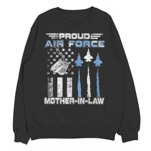 Proud Air Force Mother-In-Law US Air Force Graduation Unisex Sweatshirt - Best Gift Smart