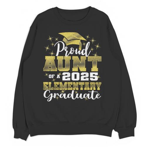 Proud Aunt Of 5th Grade Graduate 2025 Elementary Graduation Unisex Sweatshirt - Best Gift Smart
