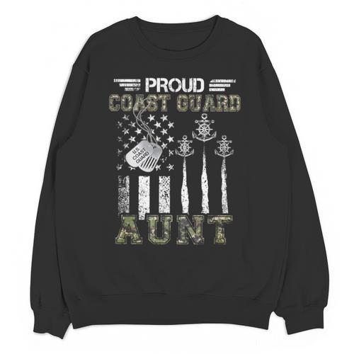 Proud Coast Guard Aunt US Coast Guard Graduation Aunt Unisex Sweatshirt - Best Gift Smart