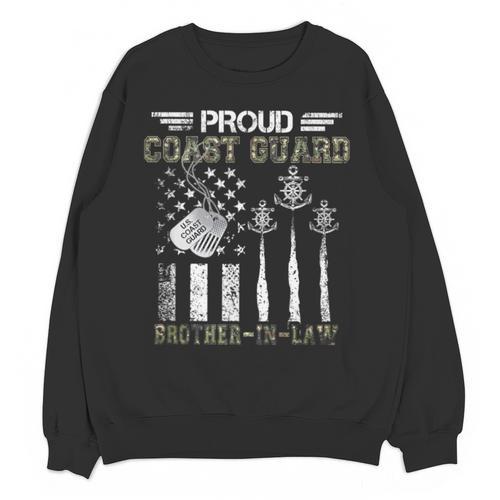 Proud Coast Guard Brother-In-Law US Coast Guard Graduation Unisex Sweatshirt - Best Gift Smart