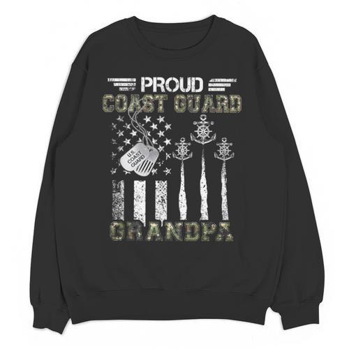 Proud Coast Guard Grandpa US Coast Guard Graduation Grandpa Unisex Sweatshirt - Best Gift Smart