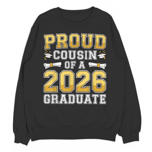 Proud Cousin Of A 2026 Graduate Shirt Class 2026 Graduation Unisex Sweatshirt - Best Gift Smart