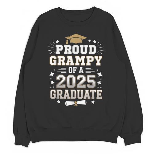 Proud Grampy Of A Class Of 2025 Graduate Senior Graduation Unisex Sweatshirt - Best Gift Smart