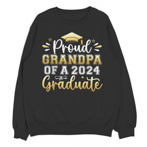 Proud Grandpa Of a 2024 Graduate Senior Graduation Men Unisex Sweatshirt - Best Gift Smart