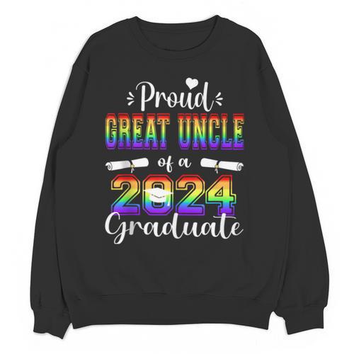 Proud Great Uncle Of 2024 Graduate Class 2024 Graduation Unisex Sweatshirt - Best Gift Smart