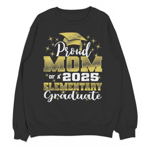 Proud Mom Of 5th Grade Graduate 2025 Elementary Graduation Unisex Sweatshirt - Best Gift Smart