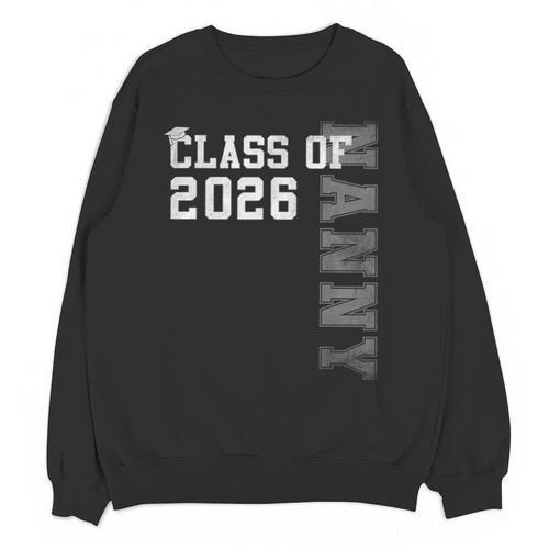Proud Nanny Of A 2026 Graduate Grad Senior Graduation Unisex Sweatshirt - Best Gift Smart