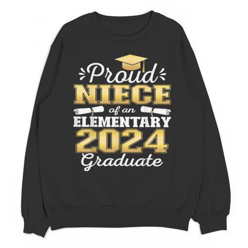 Proud Niece Of 5th Grade Graduate 2024 Elementary Graduation Unisex Sweatshirt - Best Gift Smart
