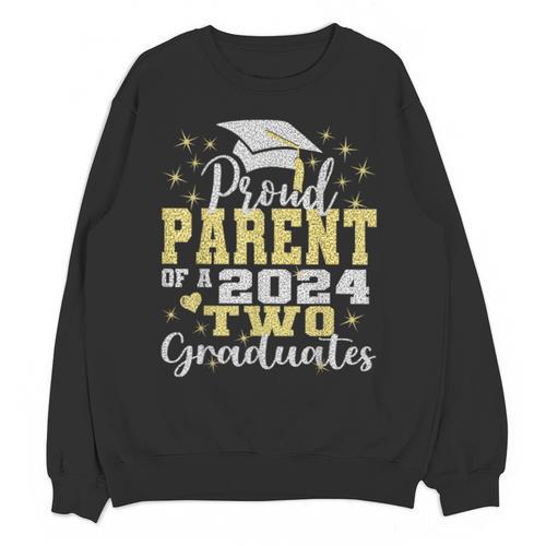 Proud Parent Of Two 2024 Graduate Class 2024 Graduation Unisex Sweatshirt - Best Gift Smart