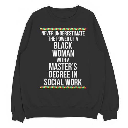 Queen MSW Social Work Masters Graduation Unisex Sweatshirt - Best Gift Smart