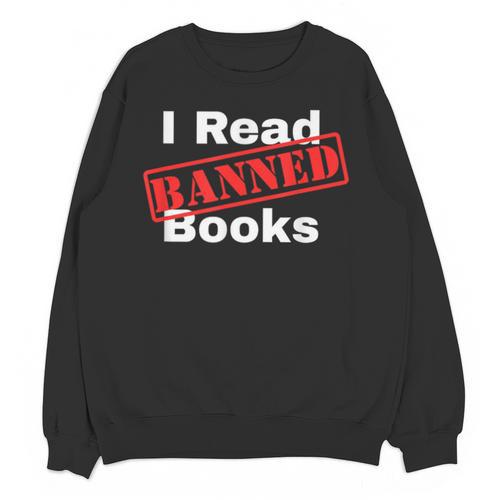 I Read Banned Books Censored Red Stamp Reading Librarian Unisex Sweatshirt - Bookorys DE