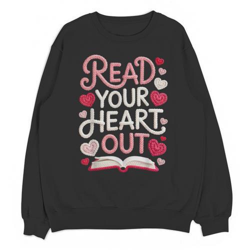 Read Your Cute Heart Out Teacher Librarian Love Reading Book Unisex Sweatshirt - Bookorys DE