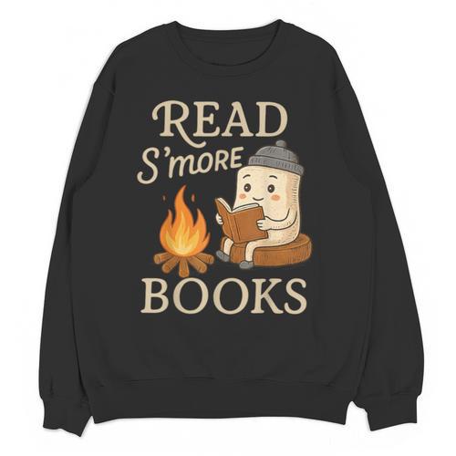 Read S'More Books Campfire Reading Book Lovers Camper Unisex Sweatshirt - Bookorys