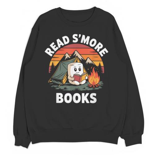 Read S'More Books Cute Campfire Reading Book Lovers Unisex Sweatshirt - Bookorys