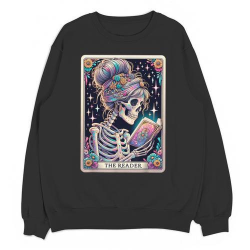 The Reader Tarot Card Women Book Lover Librarian Read Unisex Sweatshirt - Bookorys UK