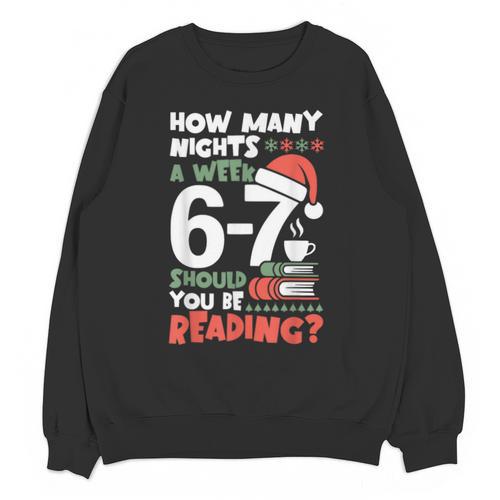 Reading 67 Meme English Teacher Christmas Book Lover Unisex Sweatshirt - Bookorys