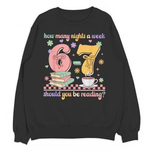 Reading 67 Teacher Six Seven Reading 6 7 Book Lover Unisex Sweatshirt - Bookorys