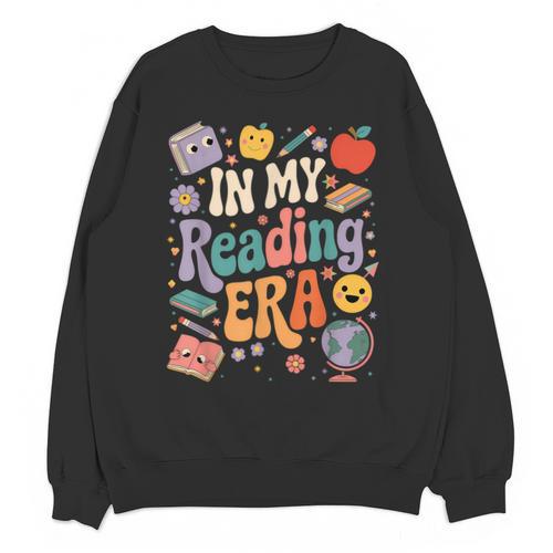 In My Reading Era Books Lovers Men Women Kids Unisex Sweatshirt - Bookorys CA