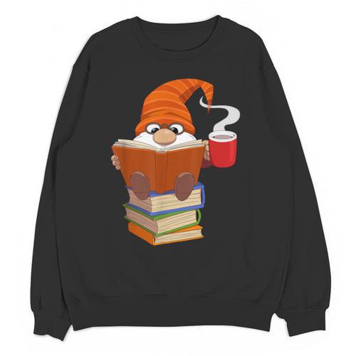 Reading Lover Book Graphic Gnome Unisex Sweatshirt - Bookorys UK