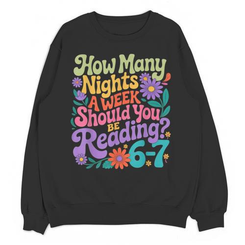 Reading Six Seven Meme Book Lover 67 Teacher 6 7 Unisex Sweatshirt - Bookorys