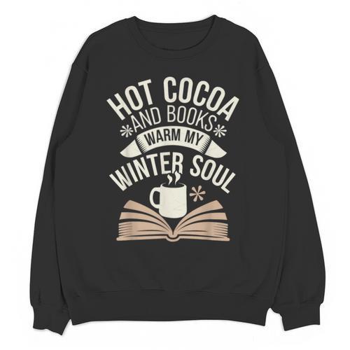 Reading All Winter Cozy Book Lover And Literary Escape Unisex Sweatshirt - Bookorys CA