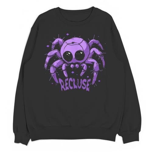 Recluse Pastel Goth Spider Shy Introvert Creepy Cute Kawaii Unisex Sweatshirt - Raresse