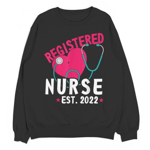 Registered Nurse Est 2022 Nursing Student RN Fun Graduation Unisex Sweatshirt - Best Gift Smart