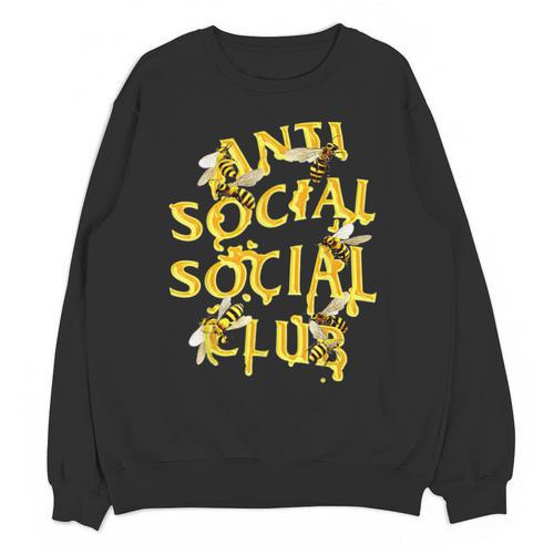 Retro Anti Social Club Bees Introvert Women Men Unisex Sweatshirt - Raresse