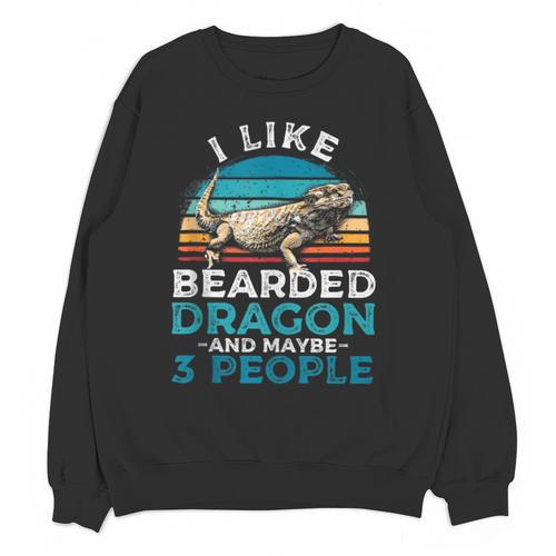 Retro Bearded Dragon Introvert For Lizard Lovers Unisex Sweatshirt - Raresse