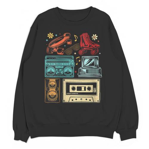 Retro Cassette 70s 80s 90s Music Vintage Party Nostalgia Unisex Sweatshirt - Figerry