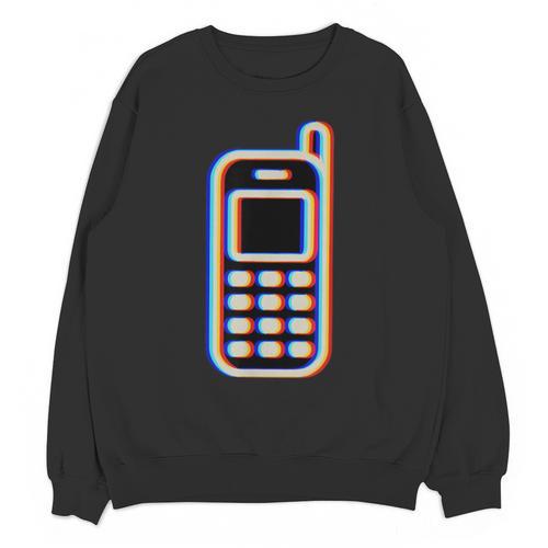 Retro Cell Vintage Mobile Phone 90s Nostalgia Vaporwave Fun Unisex Sweatshirt - Figerry