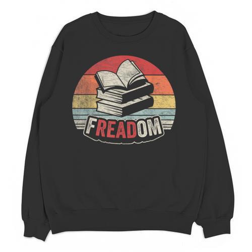 Retro Vintage FREADom Anti Ban Books Freedom To Read Unisex Sweatshirt - Bookorys DE