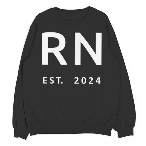 RN Est 2024 Registered Nurse Nursing School Graduation Unisex Sweatshirt - Best Gift Smart