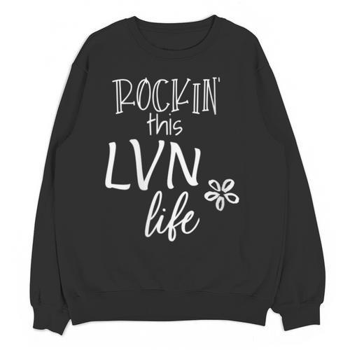 Rockin This Life Cute LVN Graphic For Nurse Graduation Unisex Sweatshirt - Best Gift Smart
