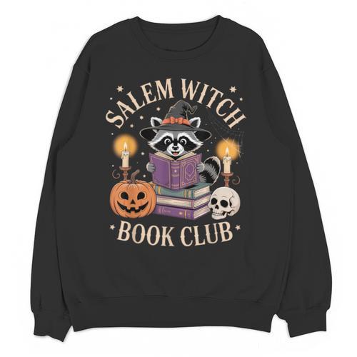 Salem Witch Book Club Bookish Halloween Raccoon Witchcraft Unisex Sweatshirt - Bookorys CA
