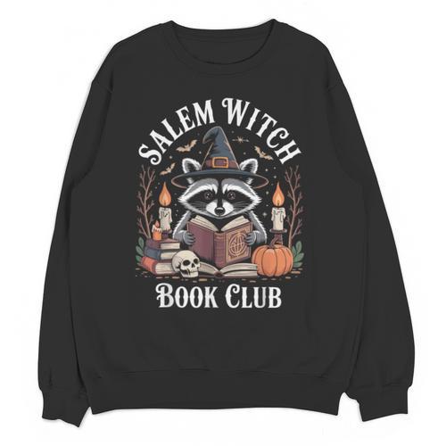 Salem Witch Book Club Raccoon Halloween Unisex Sweatshirt - Bookorys