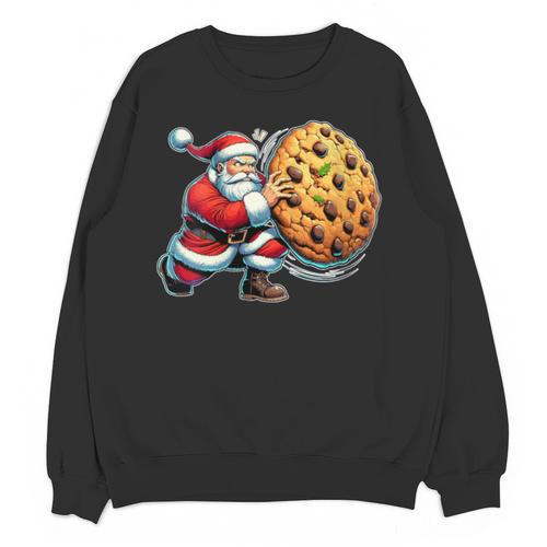 Santa Holding Cookie Xmas Baker Introvert Christmas Unisex Sweatshirt - Raresse