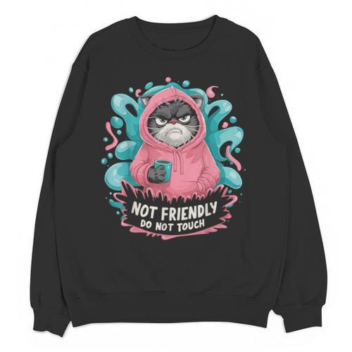 Sarcastic Loner Introvert Clothing Not Friendly Do Not Touch Small Unisex Sweatshirt - Raresse