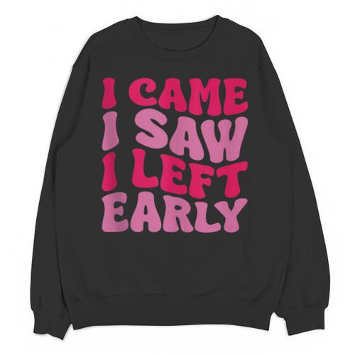 I Came I Saw I Left Early Sarcastic Introvert Saying Unisex Sweatshirt - Raresse
