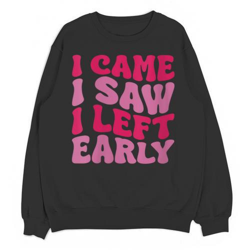 I Came I Saw I Left Early Sarcastic Introvert Saying Unisex Sweatshirt - Raresse