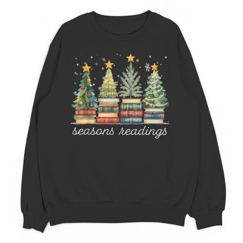 Seasons Readings All Booked For Christmas Book Reading Lover Unisex Sweatshirt - Bookorys