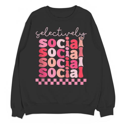 Selectively Social Sarcastic Introvert Humor Unisex Sweatshirt - Raresse