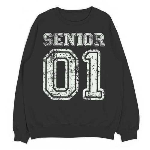 Senior 01 Class Of 2001 Retro College High School Graduation Unisex Sweatshirt - Best Gift Smart