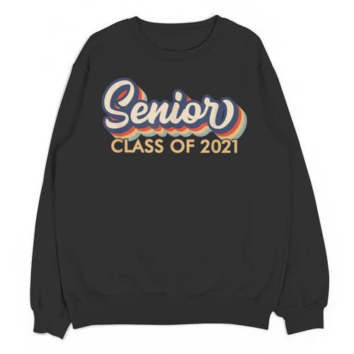 Senior 2021 Grad Shirt Retro 2021 Graduation Unisex Sweatshirt - Best Gift Smart